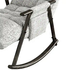 Modern Classic Fabric Upholstered Rocking Chair with Storage Pocket