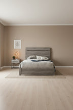 Wood Grain Surface Bed, Weathered Grey