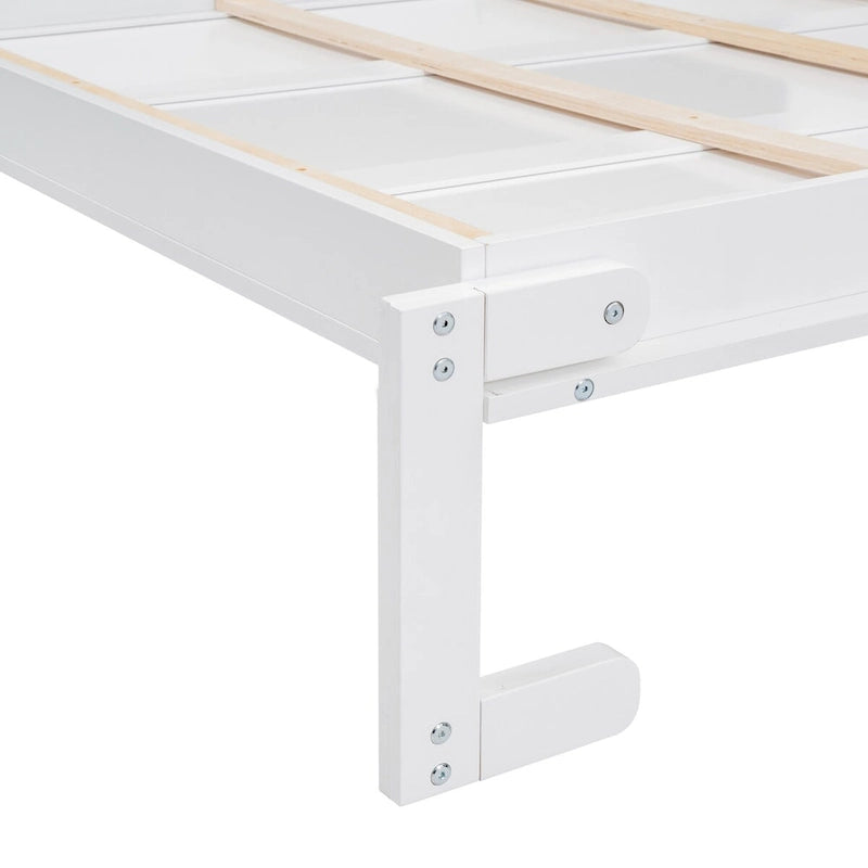 Półki do przechowywania ściennego typu Murphy (queen size), ukryta rama łóżka łatwo składa się w drewnianą szafkę, z uchwytem na materac
