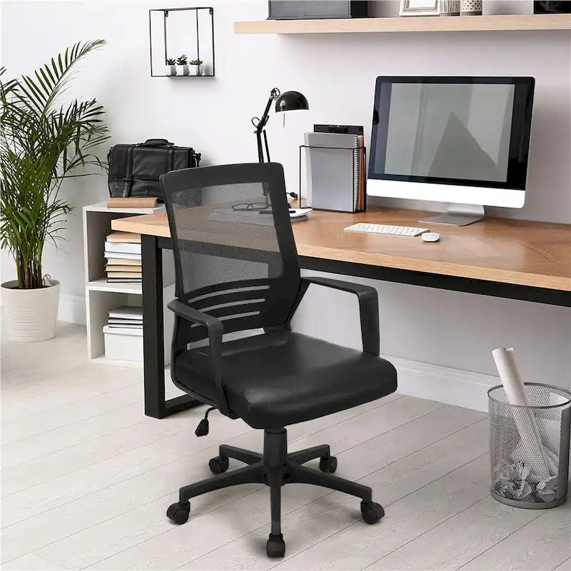 Regulowany ergonomiczny fotel biurowy siatkowy z podparciem lędźwiowym